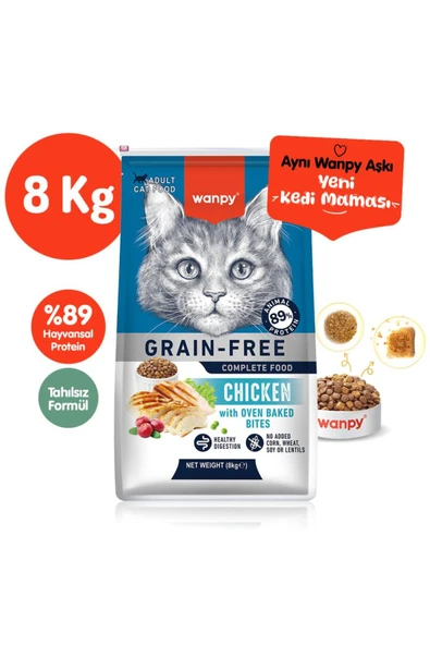 Tahılsız Tavuklu Yetişkin Kedi Maması 8 kg ürün görseli 1