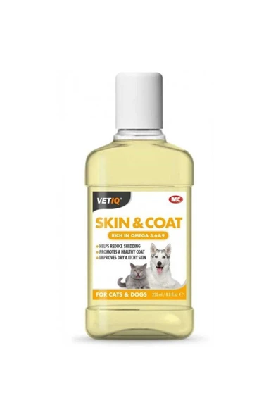 Vetiq Skin & Coat Omega 3 6 9 Köpek Ve Kedi Için Deri Tüy Bakım Yağı 250 ml ürün görseli 1