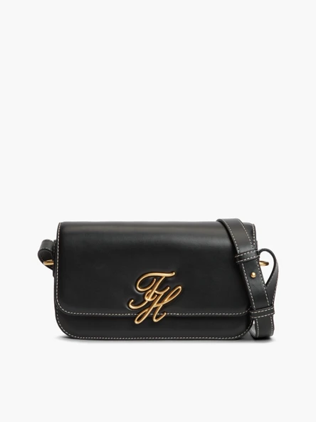 Tommy Hilfiger   TH SCRIPT FLAP CROSSOVER Kadın Siyah Çanta - AW0AW18399 ürün görseli 1