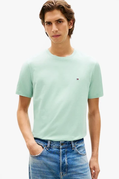 Tommy Hilfiger   ESS SEASONAL REG FIT SOLID TEE Erkek Yeşil T-Shirt - MW0MW39995 ürün görseli 1