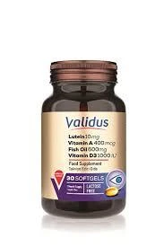 Validus Lutein 10 mg Omega3 600 mg Zeaxanthin 2 mg 30 Softgels ürün görseli 1