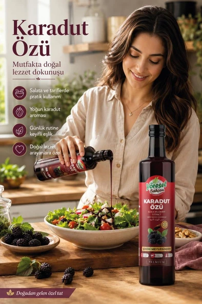 Yöresel Bahçem Karadut Özü 700 Ml - Resim 3