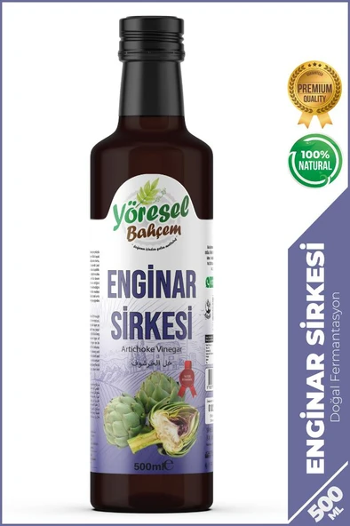 Yöresel Bahçem Enginar Sirkesi Doğal Fermantasyon 500 ml ürün görseli 1