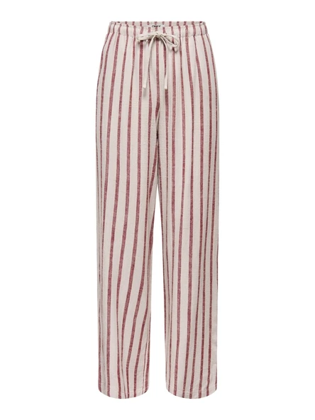 Only   ONLSIESTA MW PULL-UP LINEN BL PNT NOOS Kadın Gri Pantolon - 15322263 ürün görseli 1