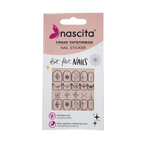 Nascita Tırnak Üstü Sticker Gümüş Temalı ürün görseli 1