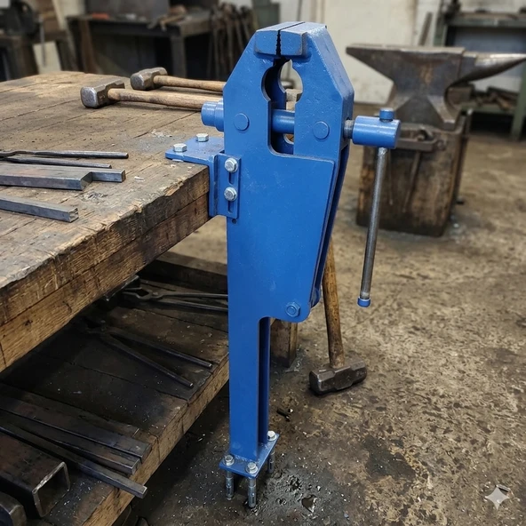 ZARGANA Ağır Hizmet Tipi Ayaklı Kuyruklu Mengene  140 mm / 43 kg ürün görseli 1