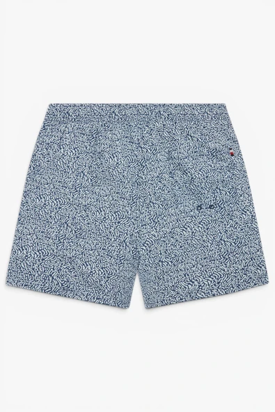 Tommy Hilfiger   MEDIUM DRAWSTRING PRINT Erkek Mavi Deniz Şortu - UM0UM03491 - Resim 7