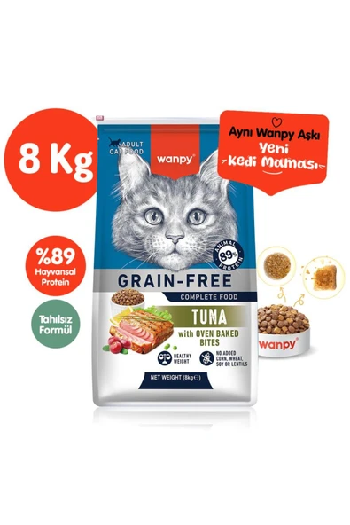 Tahılsız Ton Balıklı Yetişkin Kedi Maması 8 kg ürün görseli 1