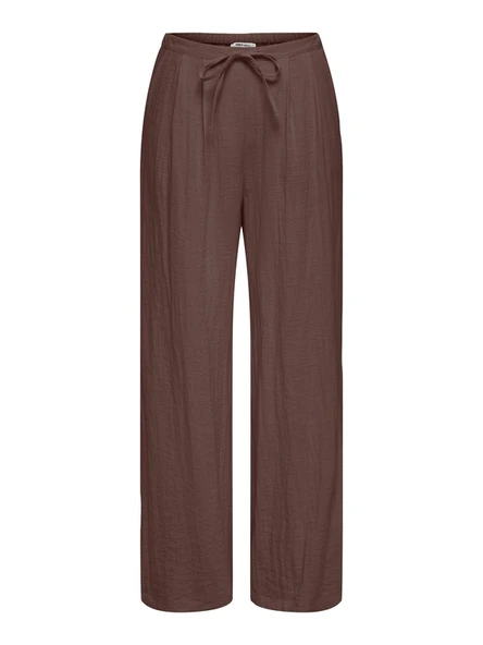 Only   ONLITA MW LINEN LOOK WIDE PANT TLR Kadın Kahverengi Pantolon - 15370273 ürün görseli 1
