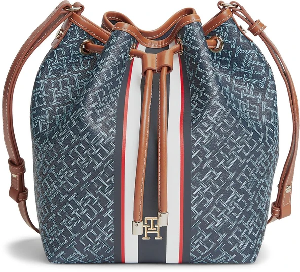 Tommy Hilfiger   TH MONOPLAY BUCKET STRIPE LE Kadın Mavi Çanta - AW0AW18392 ürün görseli 1