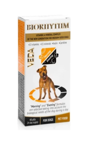 Vedavet Veda Biorhythym For Dogs | Köpekler İçin Vitamin-Mineral Kompleksi 48 Tablet ürün görseli 1