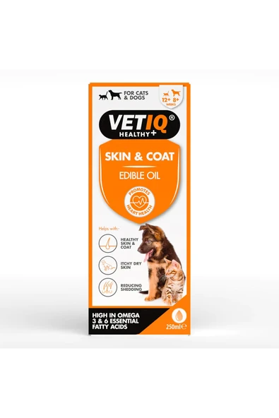 Vetiq Skin Coat Kedi Köpek Omega 3 Ve 6 Besin Takviyesi 250 Ml ürün görseli 1