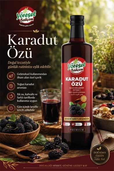 Yöresel Bahçem Karadut Özü 700 Ml - Resim 2