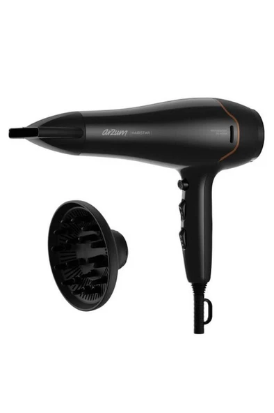 AR5142 Hairstar Profesyonel Saç Kurutma Makinesi 2300 W, 2 Hız, 3 Isı Ayarı, Siyah ürün görseli 1