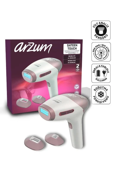 AR5178 SateenTouch IPL Lazer Epilasyon, 999.999 Atım,Evde Tüy Alma,Soğutmalı, 5 Kademe, Cilt Sensörü ürün görseli 1