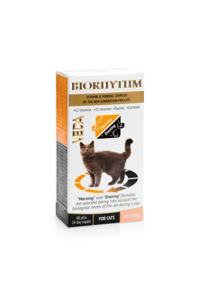 Vedavet Bıorhythm For Cats (kediler Için Vitamin- Mineral Kompleksi ) -skt 04.2027- ürün görseli 1