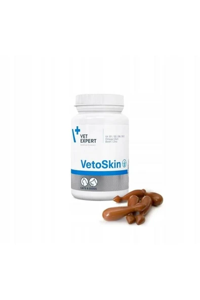 VETLİFE Vet Expert VetoSkin Kedi Köpek Vitamin 90 Kapsül Eklem Destekleyici ürün görseli 1