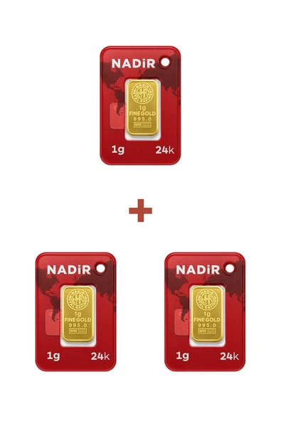 Nadir Gold 24 Ayar 3 Gram Külçe Altın (3 Adet 1 Gram Külçe Altın ) ürün görseli 1