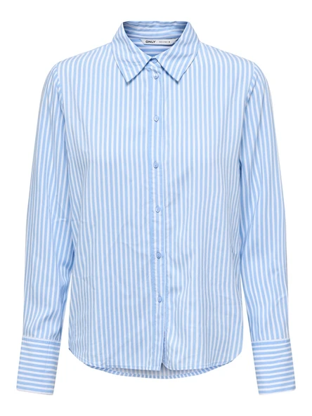 Only   ONLBERIT LIFE L/S SHIRT NOOS WVN Kadın Blue UK Gömlek - 15320243 ürün görseli 1