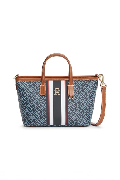 Tommy Hilfiger   TH MONOPLAY MINI TOTE STRIPE LE Kadın Mavi Çanta - AW0AW18389 ürün görseli 1