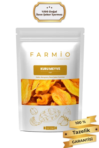 FARMİO Şekersiz Kurutulmuş Mango – 140gr – Doğal ve Katkısız ürün görseli 1