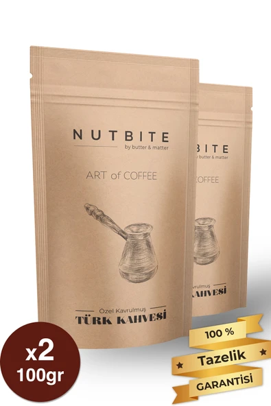 NUTBITE Premium Türk Kahvesi 200gr (2x100gr) - Özel Kavrulmuş - Art of Coffee ürün görseli 1