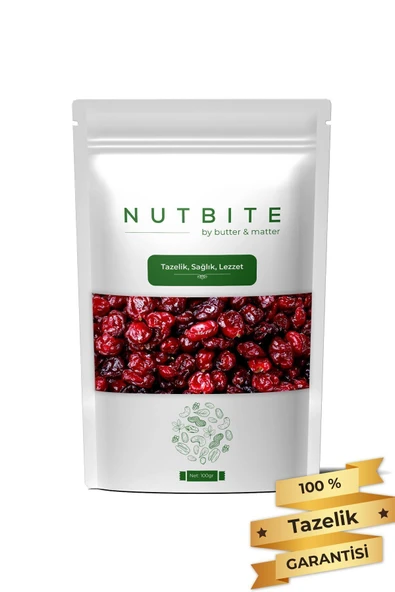 NUTBITE Premium Turna Yemişi 100gr - Cranberry - Çekirdeksiz Tane - Taptaze Yeni Mahsül ürün görseli 1