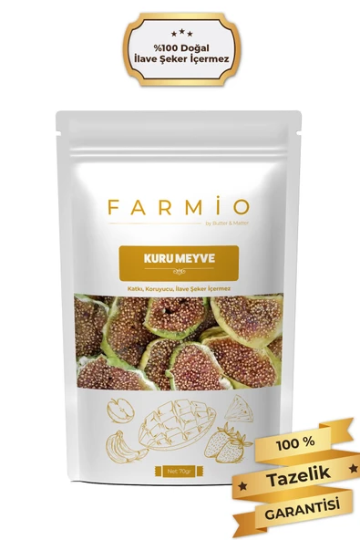 FARMİO Şekersiz Kurutulmuş İncir – 70gr – Doğal ve Katkısız ürün görseli 1