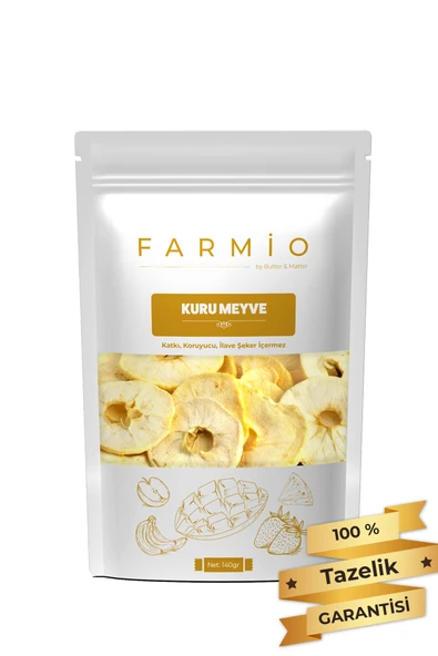 FARMİO Şekersiz Kurutulmuş Elma – 140gr – Doğal ve Katkısız ürün görseli 1