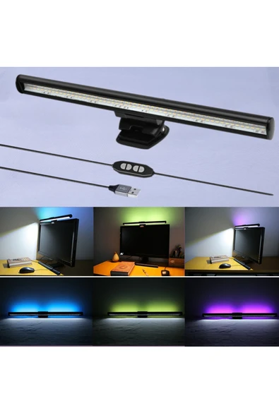 MultiZone USB'li Kısılabilir LED Işık Çubuğu Göz Koruyucu Laptop PC Masa Lambası ürün görseli 1