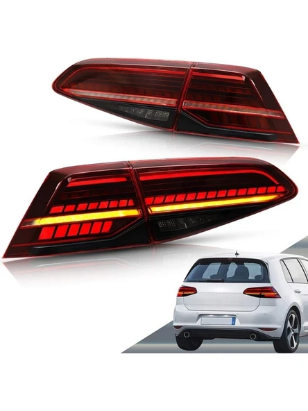 vw golf 7.5 uyumlu kırmızı kayar sinyal led stop ürün görseli 1