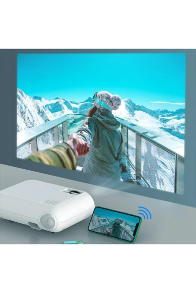 MultiZone P62 Full HD Destekli Mini Telefon Projeksiyon Cihazı WiFi iOS Android Uyumlu ürün görseli 1
