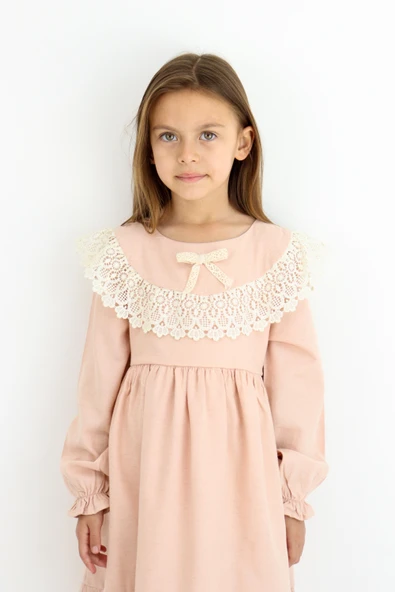 Fiyonk Detaylı Elbise 1-8 Yaş - Resim 12