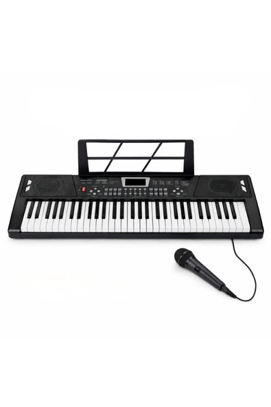MultiZone Işıklı 61 Tuşlu Çocuk Piyanosu Mikrofonlu 5 Oktav Org Dijital Keyboard Eğitim Seti ürün görseli 1
