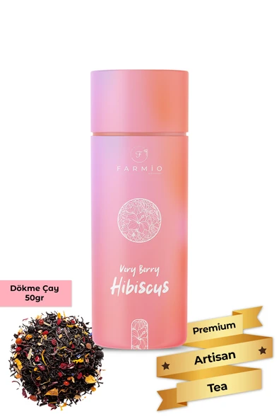 FARMİO VERY BERRY HIBISKUS – 50gr – Frenk Üzümü, Böğürtlen, Hibiskus ürün görseli 1
