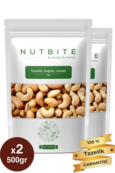 NUTBITE Fırınlanmış Kaju 1kg - Yağsız Kavrulmuş - Taptaze Yeni Mahsül - Hafif Atıştırmalık Kuruyemiş ürün görseli 1