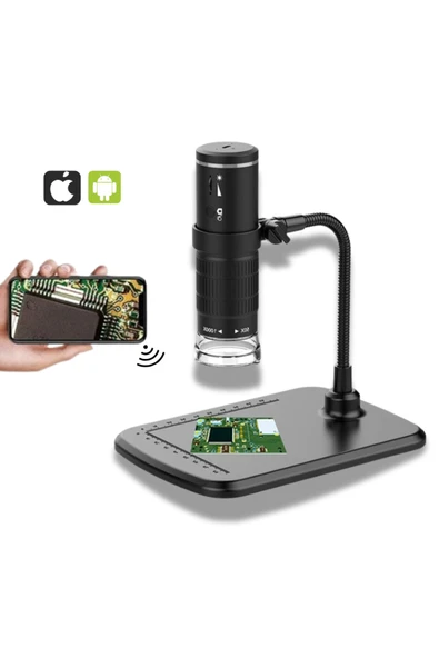 MultiZone Kablosuz WiFi iPhone Android Uyumlu Dijital Mikroskop Pilli 1000X LED 1080P Full HD Çekim ürün görseli 1