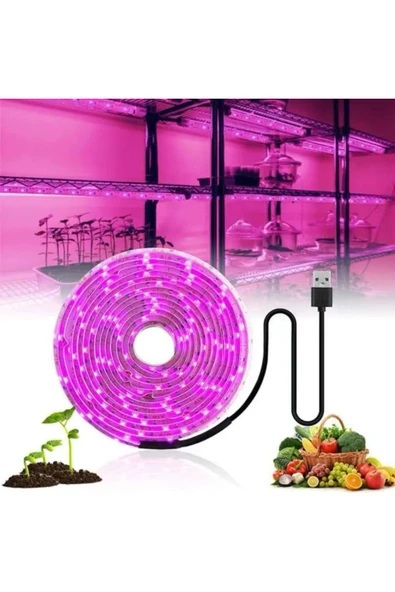 MultiZone Bitki Büyütme İçin 1 Metre USB Led Aydınlatma Tam Spektrum Lambası ürün görseli 1