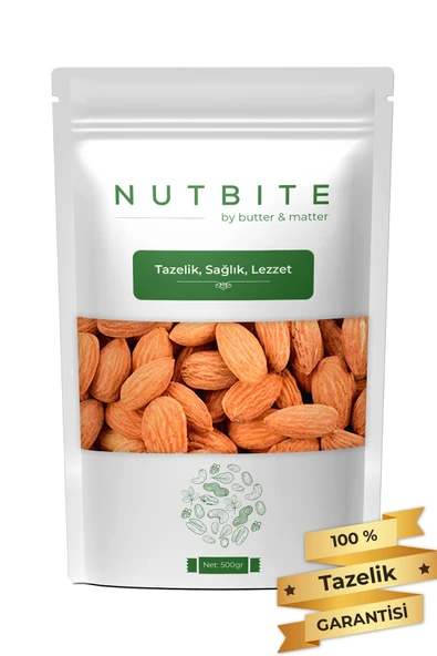 NUTBITE Premium Çiğ Badem İçi 500gr - Taptaze Yeni Mahsül - Sağlıklı Atıştırmalık ürün görseli 1