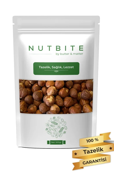 NUTBITE Çiğ Fındık İçi 500gr - Taptaze Yeni Mahsül - Sağlıklı Doğal Atıştırmalık ürün görseli 1