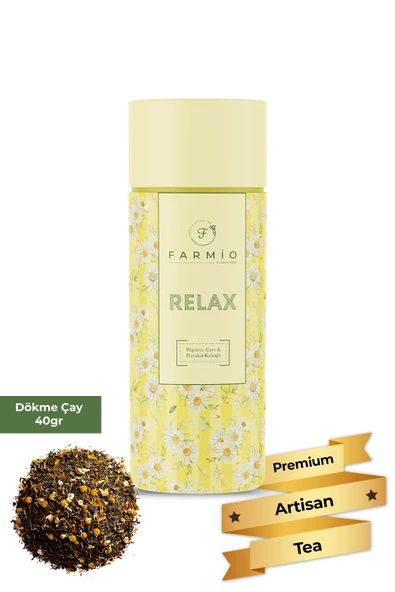 FARMİO RELAX TEA –Papatya Çayı – 40gr – Portakal Kabuğu ve Mayıs Papatyası ürün görseli 1