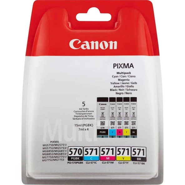 Tonersepeti Canon PGI-570/CLI-571/0372C004 Orjinal Kartuş Avantaj Paketi ürün görseli 1