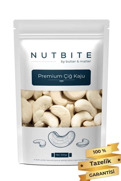 NUTBITE Premium Çiğ Kaju 500gr - Taptaze Yeni Mahsül - Yağsız & Tuzsuz Naturel Hafif Atıştırmalık Kuruyemiş ürün görseli 1