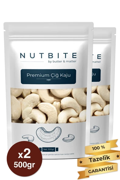 NUTBITE Premium Çiğ Kaju 1kg - Taptaze Yeni Mahsül - Yağsız & Tuzsuz Naturel Hafif Atıştırmalık Kuruyemiş ürün görseli 1