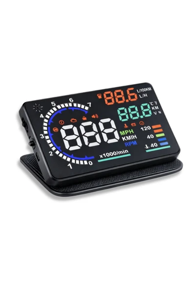 MultiZone Araç Göstergesi OBD2 HUD Honda Ford Opel Hyundai Peugeot Dijital Ekran Hararet Hız Devir ürün görseli 1