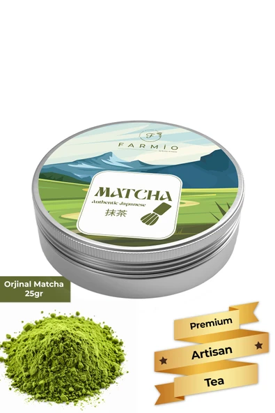 FARMİO Saf Matcha - 25gr - Orjinal Matcha Tozu - Glutensiz Pure Matcha ürün görseli 1