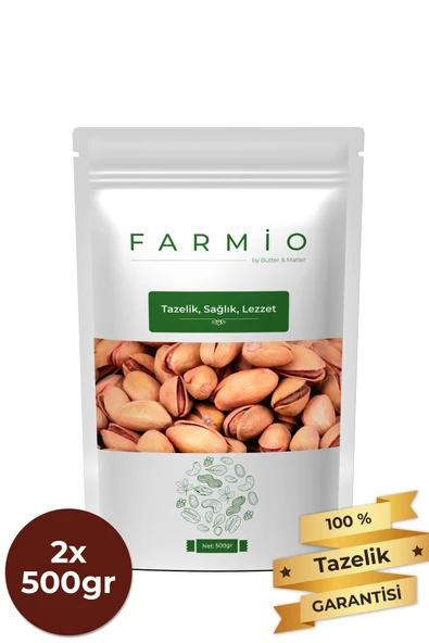 FARMİO Premium Siirt Fıstığı 1kg (2x500gr) – Kabuklu Kavrulmuş – Ana Çıtlak – Taptaze Yeni Mahsül ürün görseli 1
