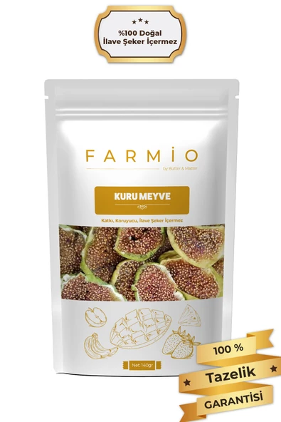 FARMİO Şekersiz Kurutulmuş İncir – 140gr – Doğal ve Katkısız ürün görseli 1