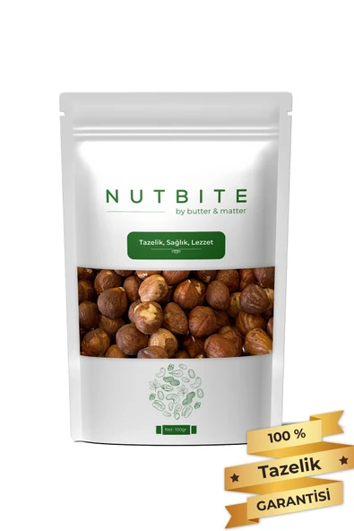NUTBITE Çiğ Fındık İçi 100gr - Taptaze Yeni Mahsül - Sağlıklı Doğal Atıştırmalık ürün görseli 1
