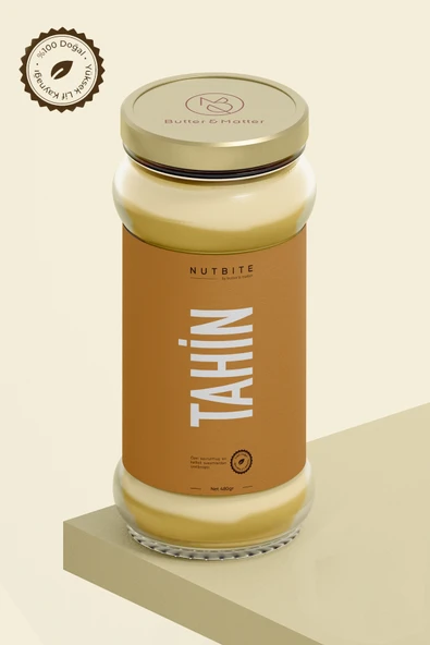 NUTBITE Premium Tahin 480gr - %100 Doğal - Yüksek Lif Kaynağı - Özel Kavrulmuş ürün görseli 1